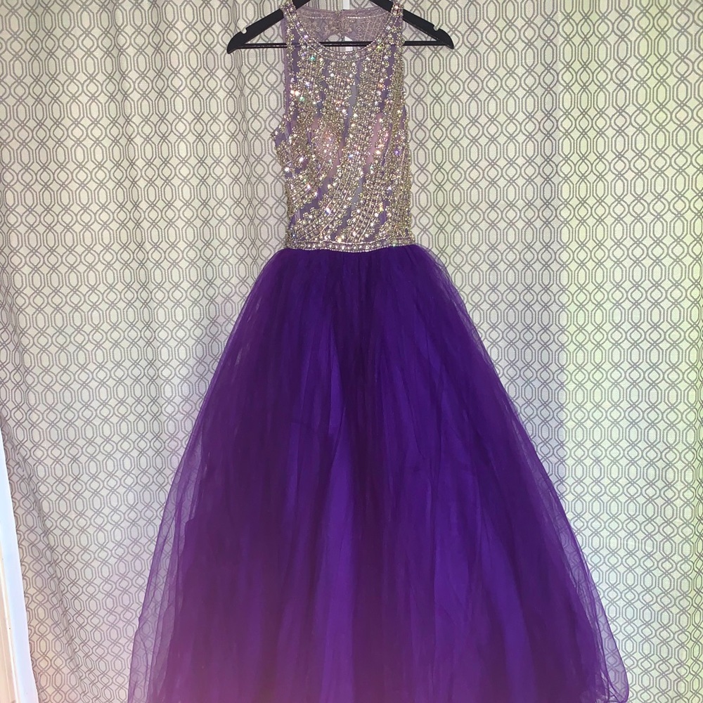 Purple ball gown